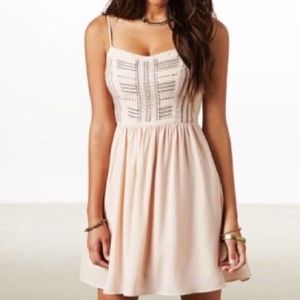 American Eagle Blush Beaded Dress